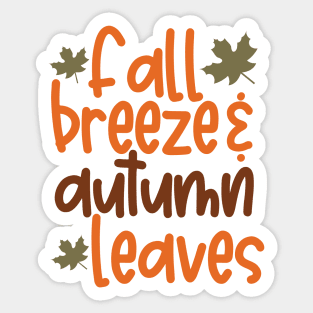 Fall breeze autumn leaves Sticker